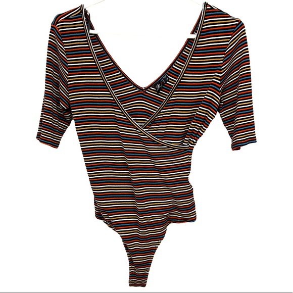 Volcom Bodysuit S Crossover front black with colored stripes - Picture 1 of 8